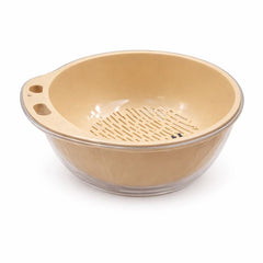 Acrylic Fruit Drainer Basket – Small & Large | Transparent Washing & Storage Bowl - Habitt