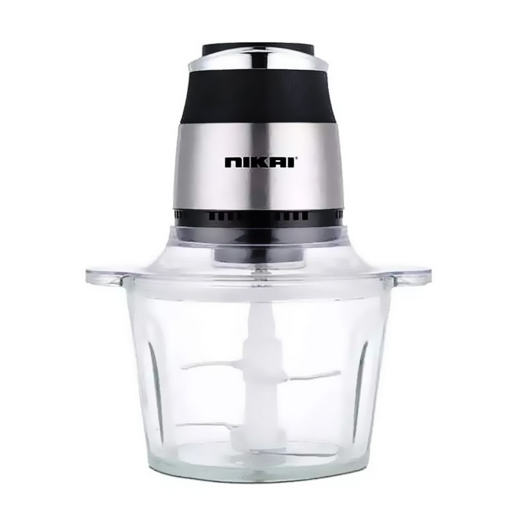 Nikai Electric Food Chopper 500W – 3 Liter Glass Bowl, Powerful Kitchen Chopper (NC394G) - Habitt