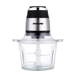 Nikai Electric Food Chopper 500W – 3 Liter Glass Bowl, Powerful Kitchen Chopper (NC394G) - Habitt