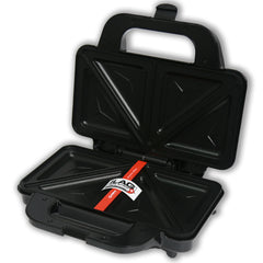 Alpina SF-2502-SB Jumbo Sandwich Maker | 1400W Non-Stick Electric Sandwich Grill – Black & Stainless Steel - Habitt