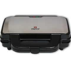 Alpina SF-2502-SB Jumbo Sandwich Maker | 1400W Non-Stick Electric Sandwich Grill – Black & Stainless Steel - Habitt