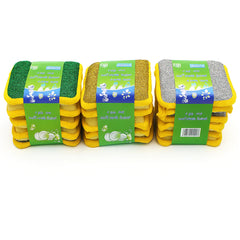 4 Pcs Steel Wire Sponge –  Heavy-Duty Square Scrub Pads (Assorted Colors) - Habitt