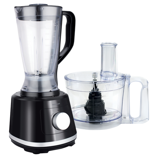 Food Processor SPF4051BK 800W with 2.1L Bowl & 1.5L Blender – Multi-Function Stainless Steel Blade System - Habitt