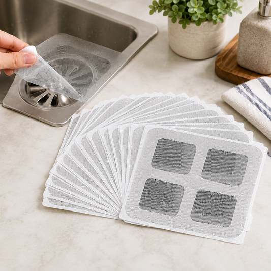 Disposable Shower Drain Strainer – 10 Pc Set Hair Catcher Stickers for Bathroom & Kitchen