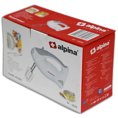 Alpina Hand Mixer 200W with Multiple Speeds, Beaters & Dough Hooks – Compact Electric Mixer (SF-1010) - Habitt
