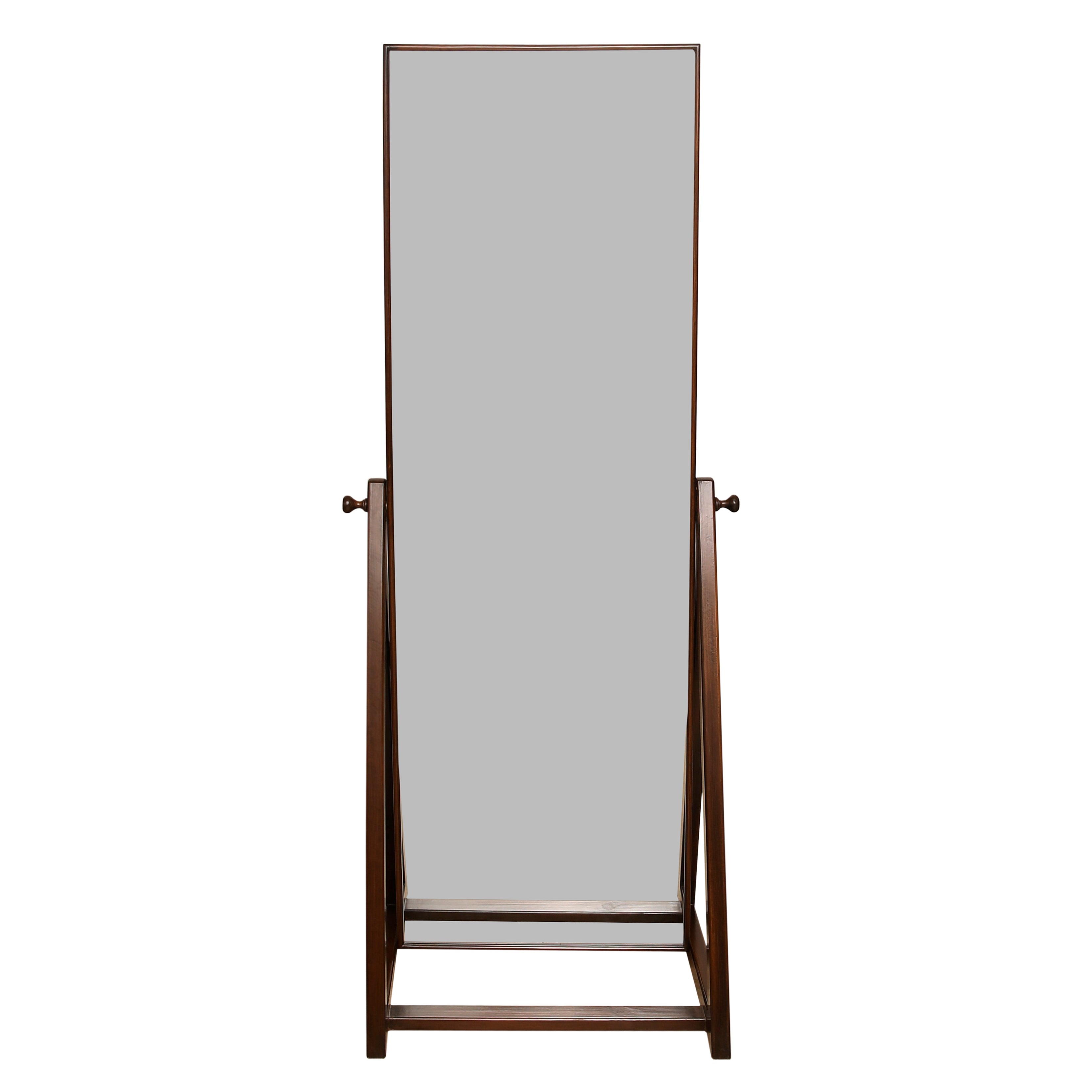 Aura Full-Length Wooden Standing Mirror – Elegant Adjustable Floor Mirror - Habitt
