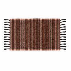 Boho Tribal Bamboo Table Runner – Black Multi Ethnic Geometric Design (13x19, 13x45, 13x72) - Habitt