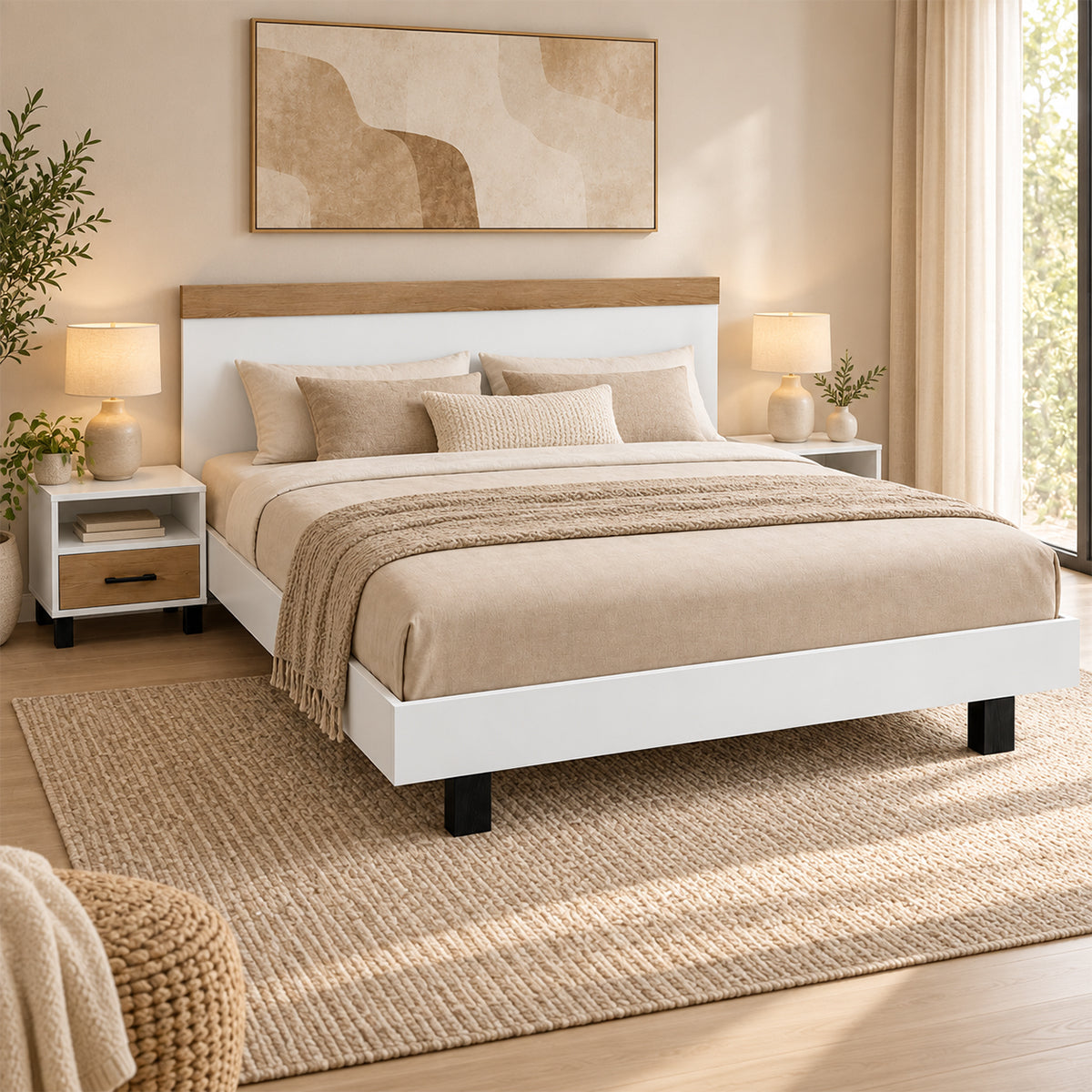 Elana Bed with side table Bundle with Rs. 5,000 Gift Card