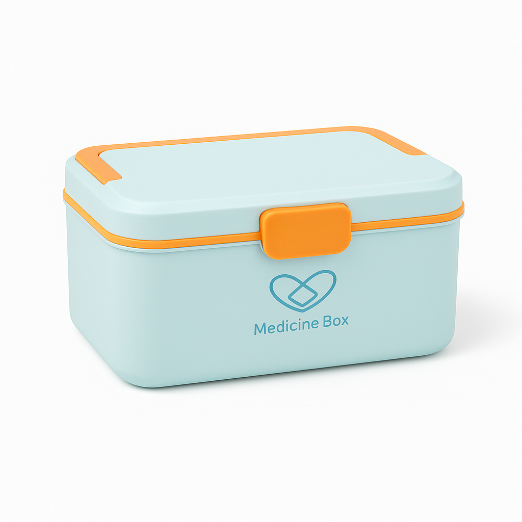 Portable Medicine Storage Box (Assorted) – Multi-Compartment First Aid Organizer with Secure Lock | Travel &amp; Home Medical Kit Box& - Habitt