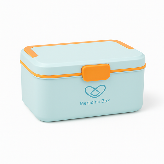 Portable Medicine Storage Box (Assorted) – Multi-Compartment First Aid Organizer with Secure Lock | Travel &amp; Home Medical Kit Box& - Habitt