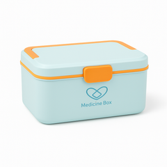 Portable Medicine Storage Box (Assorted) – Multi-Compartment First Aid Organizer with Secure Lock | Travel &amp; Home Medical Kit Box& - Habitt
