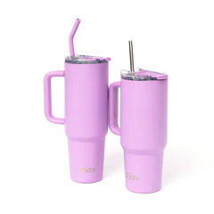 O’jay Matte Lavender Insulated Tumbler with Handle & Straw – 50oz / 40oz – SP17918 - Habitt