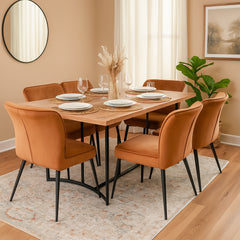 Gravel 6 Person Dining Table 4068 with Imperial Chair - Habitt