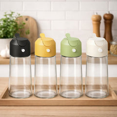 1 pc 500 ml Oil Spray Bottle – Glass Oil Mister with One-Touch Spray | Assorted Colours - Habitt