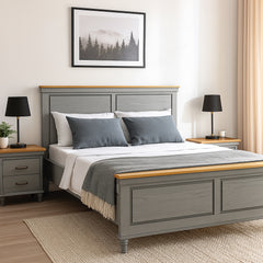 Patrick N King Size Bed with 2 Side Tables - Habitt