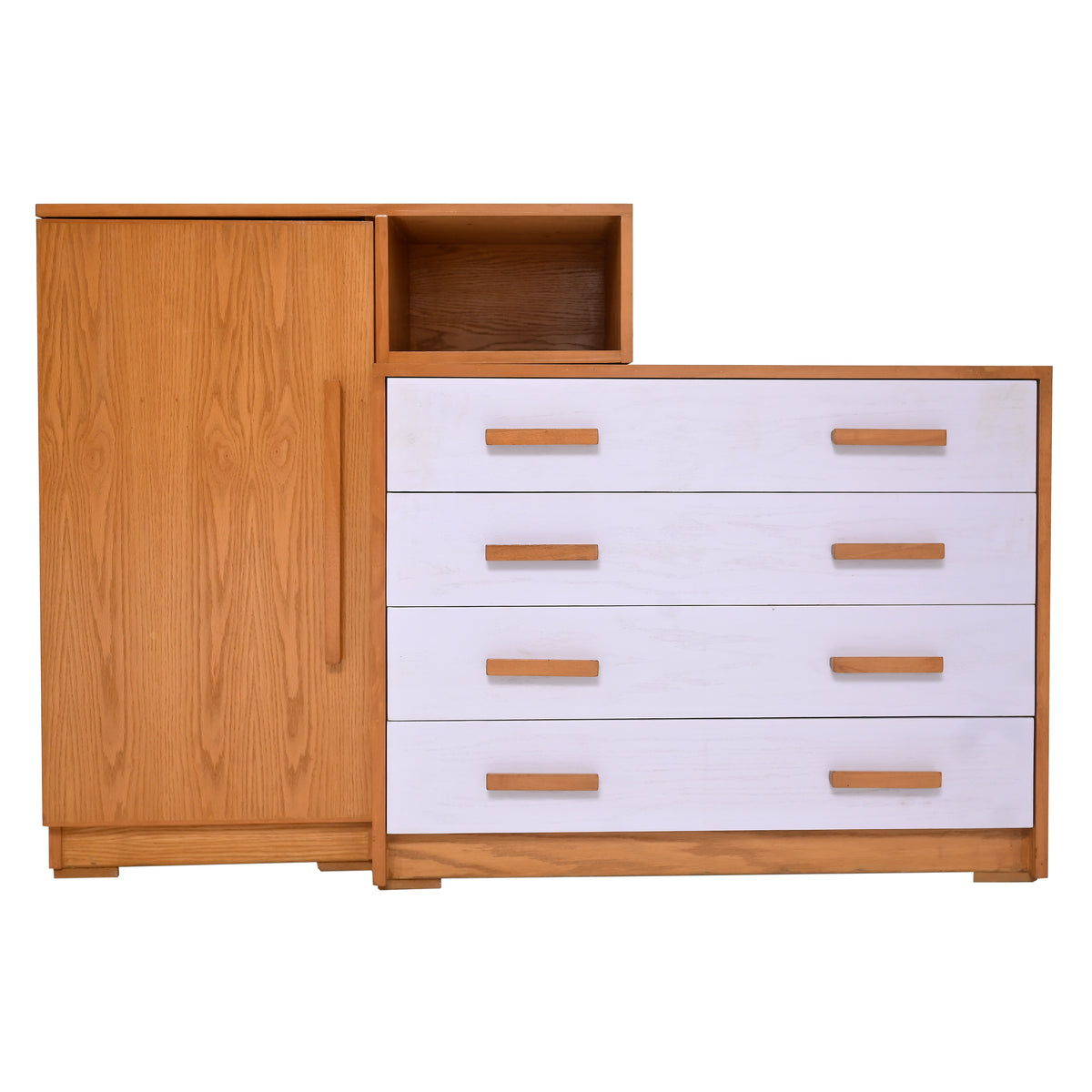 Rubic Chest of Drawers with Cabinet – Dual-Tone Storage Solution - Habitt