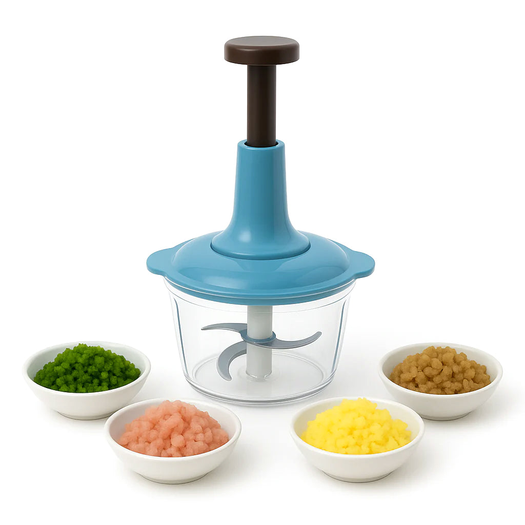 Manual Kitchen Hand Chopper – 1.5L / 2L Push‑Down Vegetable & Fruit Dicer - Habitt