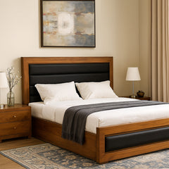 Clover King Size Bed with 2 Side Table - Habitt