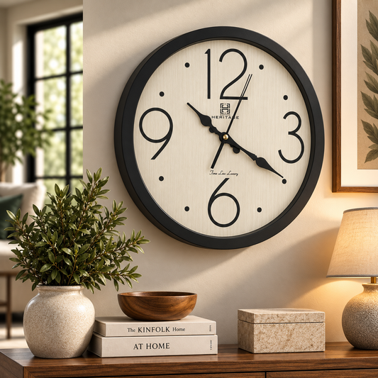 HERITAGE Wall Clock OXFORD 14" – Classic Silent Wall Clock