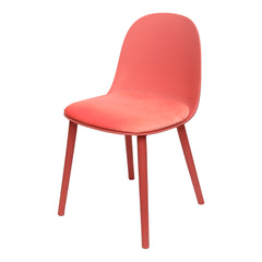 Sora Dining Chair – Modern Molded Seat with Cushion (Pink, Grey, White, Black, Yellow) - Habitt