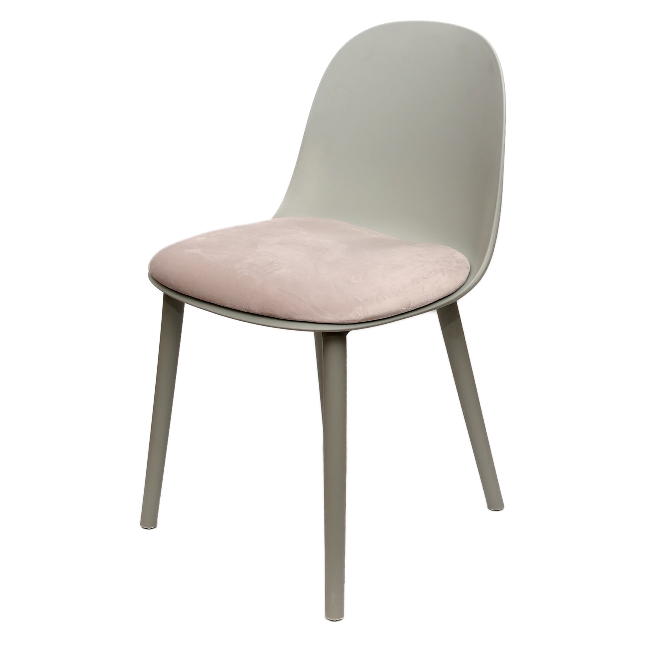 Sora Dining Chair – Modern Molded Seat with Cushion (Pink, Grey, White, Black, Yellow) - Habitt