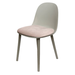 Sora Dining Chair – Modern Molded Seat with Cushion (Pink, Grey, White, Black, Yellow) - Habitt