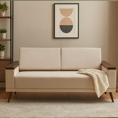 Nimoy X Wooden Arm Sofa - Habitt