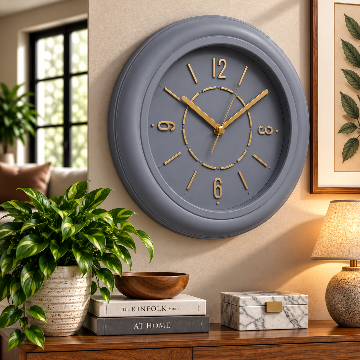 Heritage Dream Wall Clock – 10.75 Inch Plastic Frame