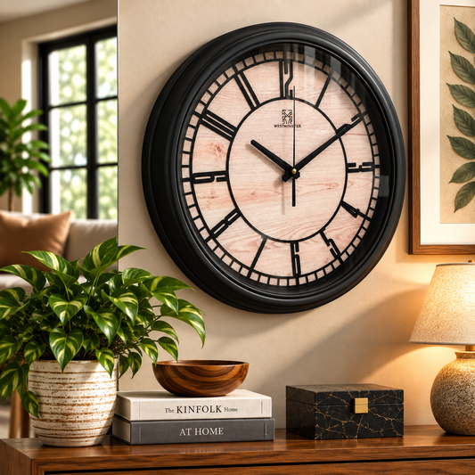 Heritage Wall Clock – 14.5 Inch Plastic Frame