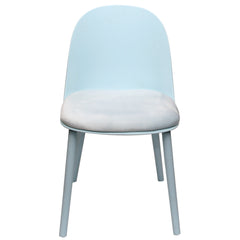Sora Dining Chair – Modern Molded Seat with Cushion (Pink, Grey, White, Black, Yellow) - Habitt