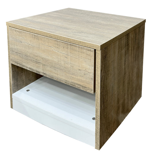 Mike Side Table – Minimalist Wooden Finish with Storage Shelf - Habitt
