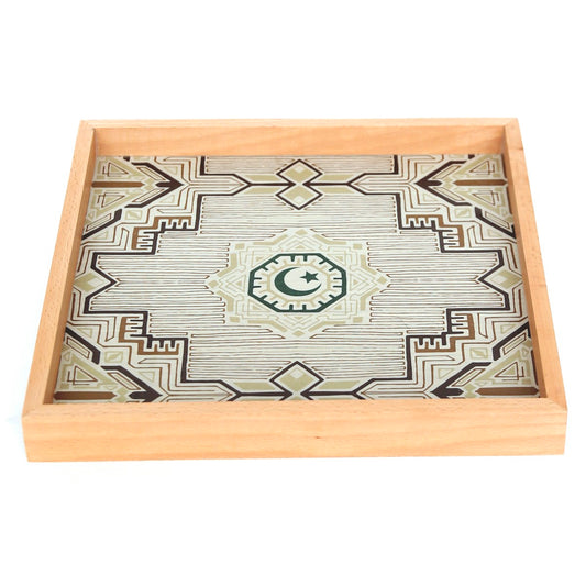 Marzipan Wooden Serving Tray – 13x13 Inch Decorative Square Tray - Habitt