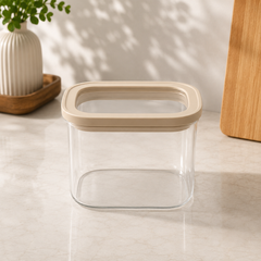 500ML Transparent Storage Jar with Silicone Cap | Kitchen Storage Container
