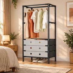 Multifunctional Cloth Rack With Wardrobe | Clothes Storage Organizer