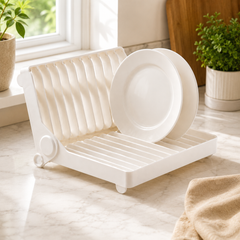 Imperial Foldable Dish Rack | Space Saving Kitchen Drying Rack for Plates & Cups - Habitt