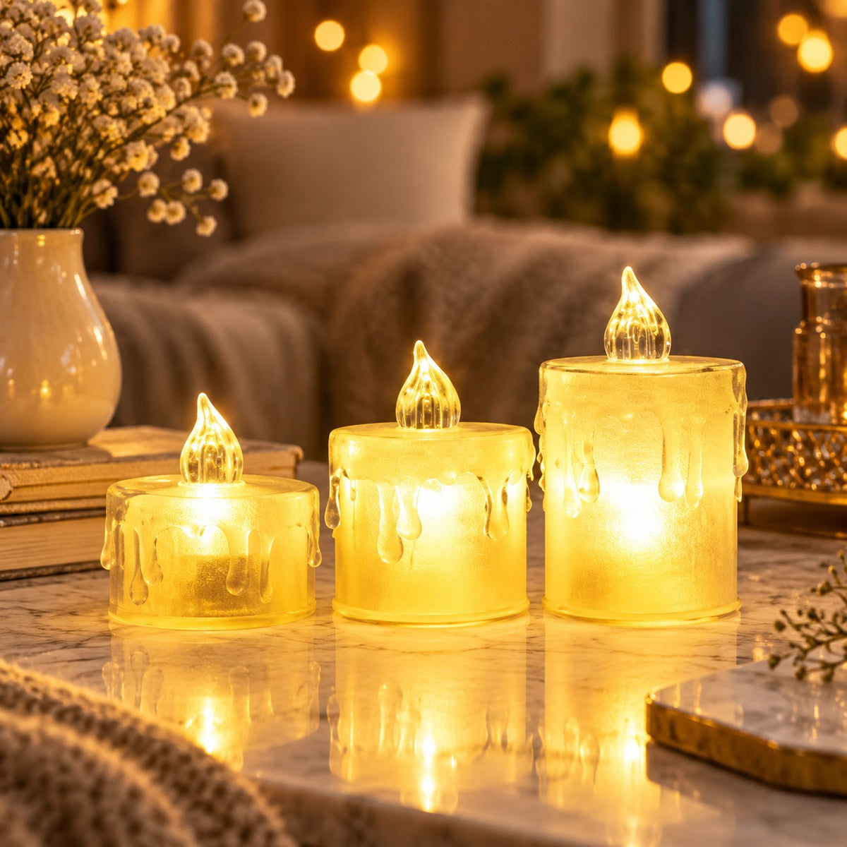 Crystal LED Candle Small | Decorative LED Light