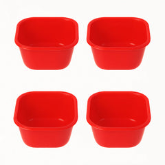 (Pack of 4) Blend Mini Plastic Bowls – 400 ml (Assorted) | Multipurpose Snack & Serving Bowls - Habitt