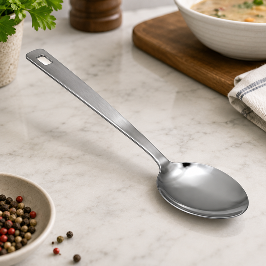 Stainless Steel Serving Rice Spoon – Heavy Duty Long Handle Kitchen Serving Spoon