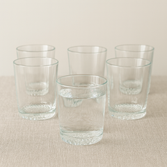 Classic Heavy-Base Tumbler Glass Set 280 ml – Premium Clear Drinkware (6 Pcs) - Habitt