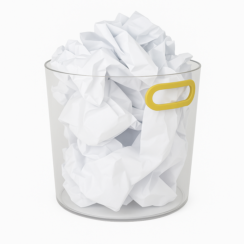 Acrylic Paper Basket – Transparent Office Dustbin - Habitt