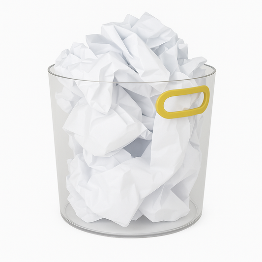 Acrylic Paper Basket – Transparent Office Dustbin - Habitt