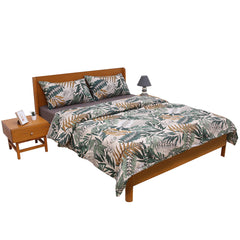 Multi Leafy Double Quilt Cover 90x96" Cotton - Habitt