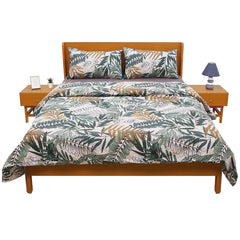 Multi Leafy Double Quilt Cover 90x96" Cotton - Habitt
