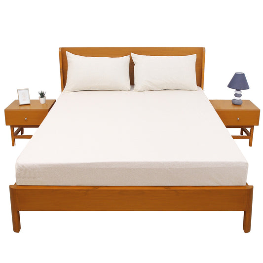 Sandstone Double Bed Sheet 96x102" Percale - Habitt