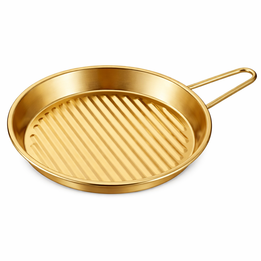 Golden Multipurpose Serving Grill Plate  20 cm | 23 cm - Habitt