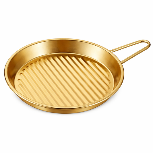 Golden Multipurpose Serving Grill Plate  20 cm | 23 cm - Habitt