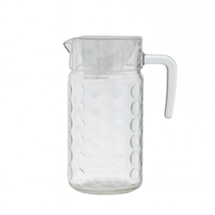 1850 ml Clear Glass Beverage Jug – Large-Capacity Drink Pitcher with Handle & Easy-Pour Spout (1 Pc) - Habitt