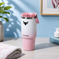 Assorted 1200ml Premium Insulated Travel Tumbler with Handle | Stylish Hot & Cold Drink Cup