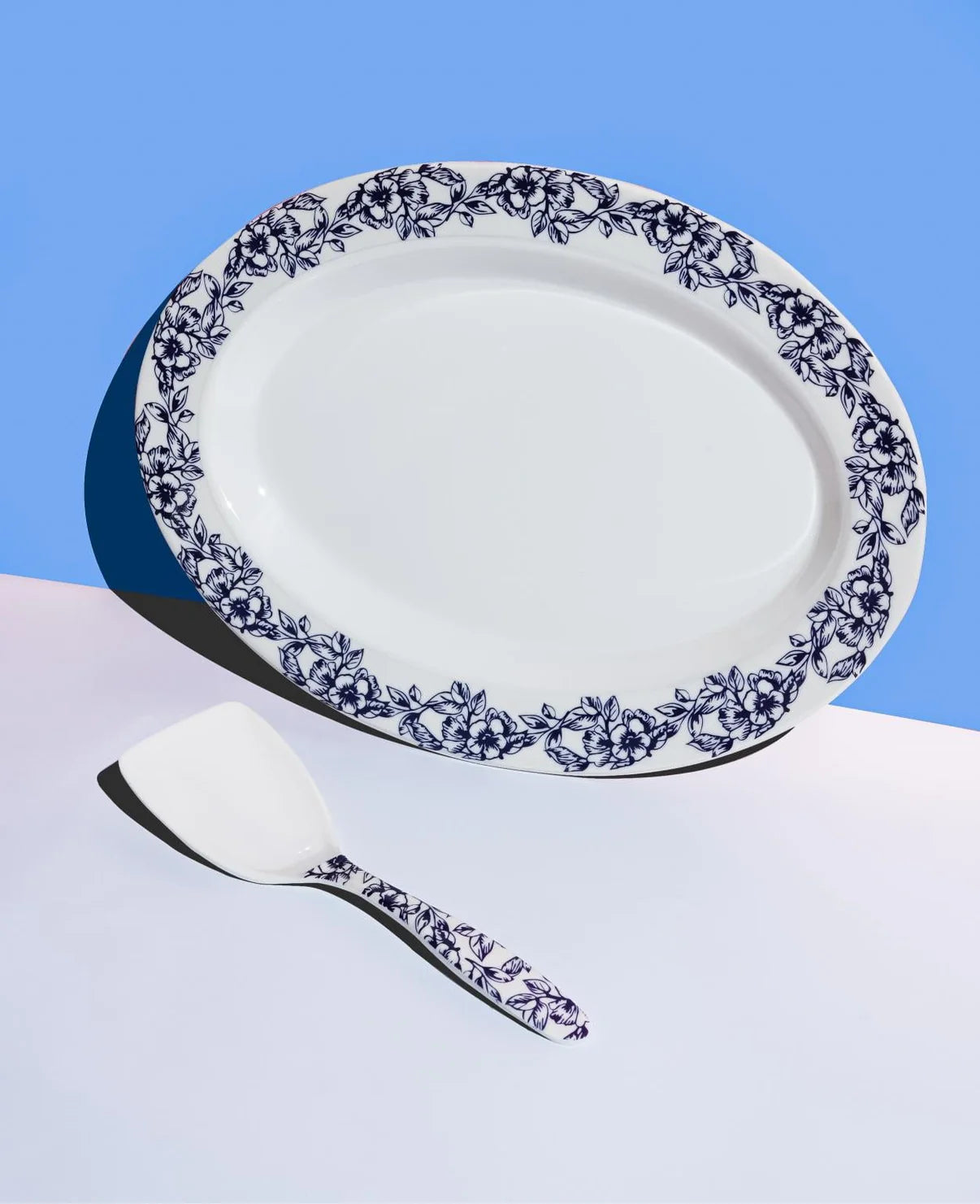 Azure Blossom Dinner Set – Timeless Floral Elegance for Refined Dining (22 / 30 / 43 PCS) - Habitt