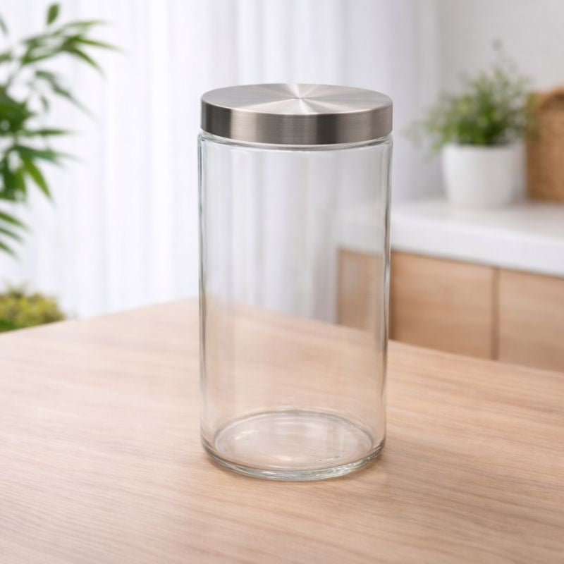 Storage Jar with Stainless Steel Lid - Habitt